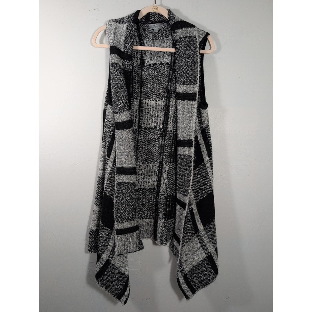 JOSEPH A Plaid Longer Length Swing Vest Size L Large